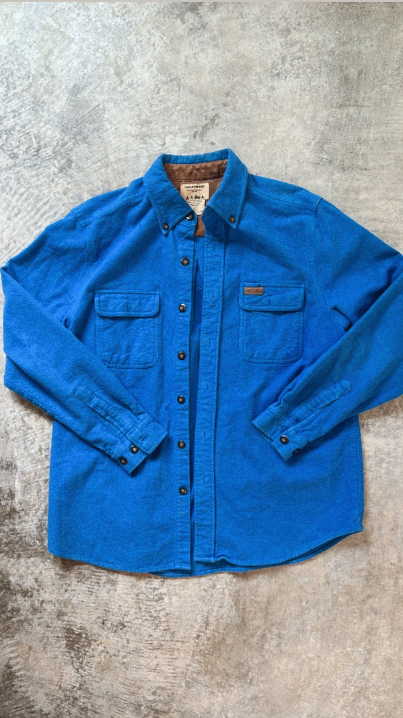 Cold Storage 100% Cotton Cobalt Flannel