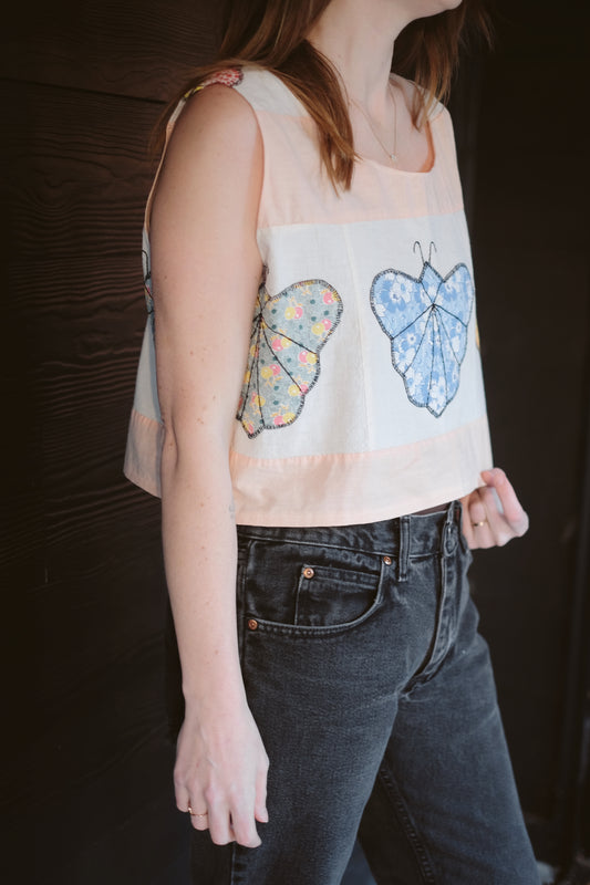 Butterflies Quilt Remnants Tank Top