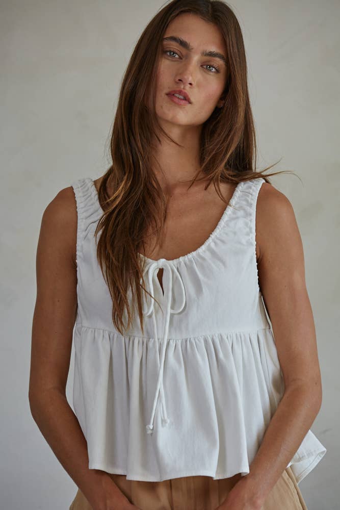 Aster Cotton Babydoll Tank Top