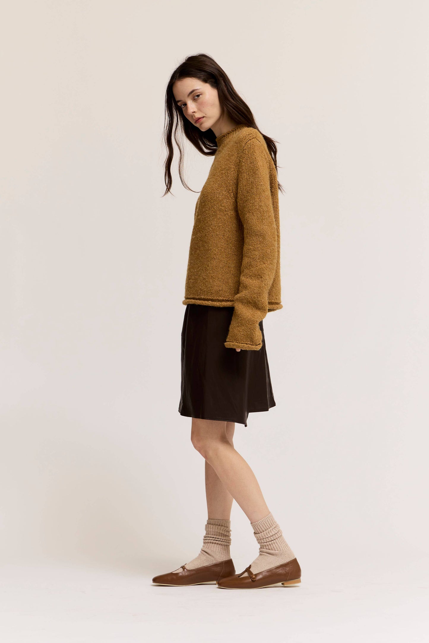 Willa Spiced Rolled Edge Knit Sweater