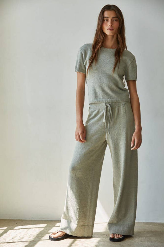 Eucalyptus Knit Sweater Crop Top