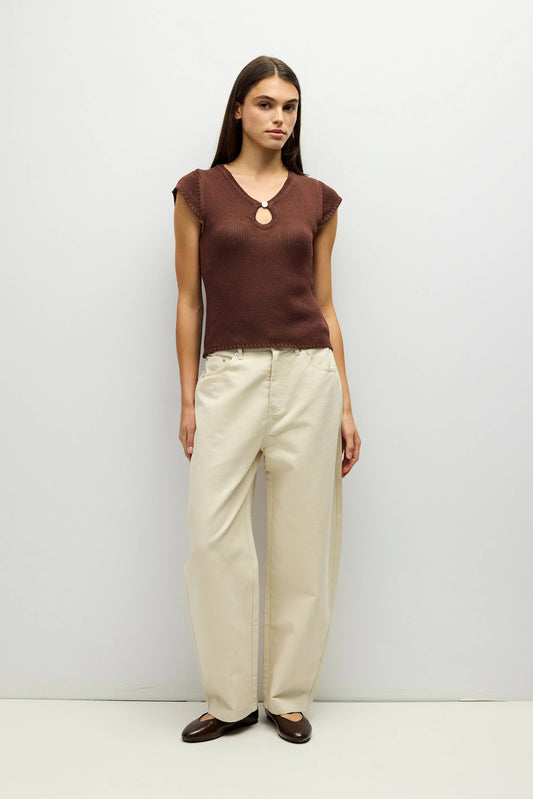 The Wesly Keyhole Knit Top