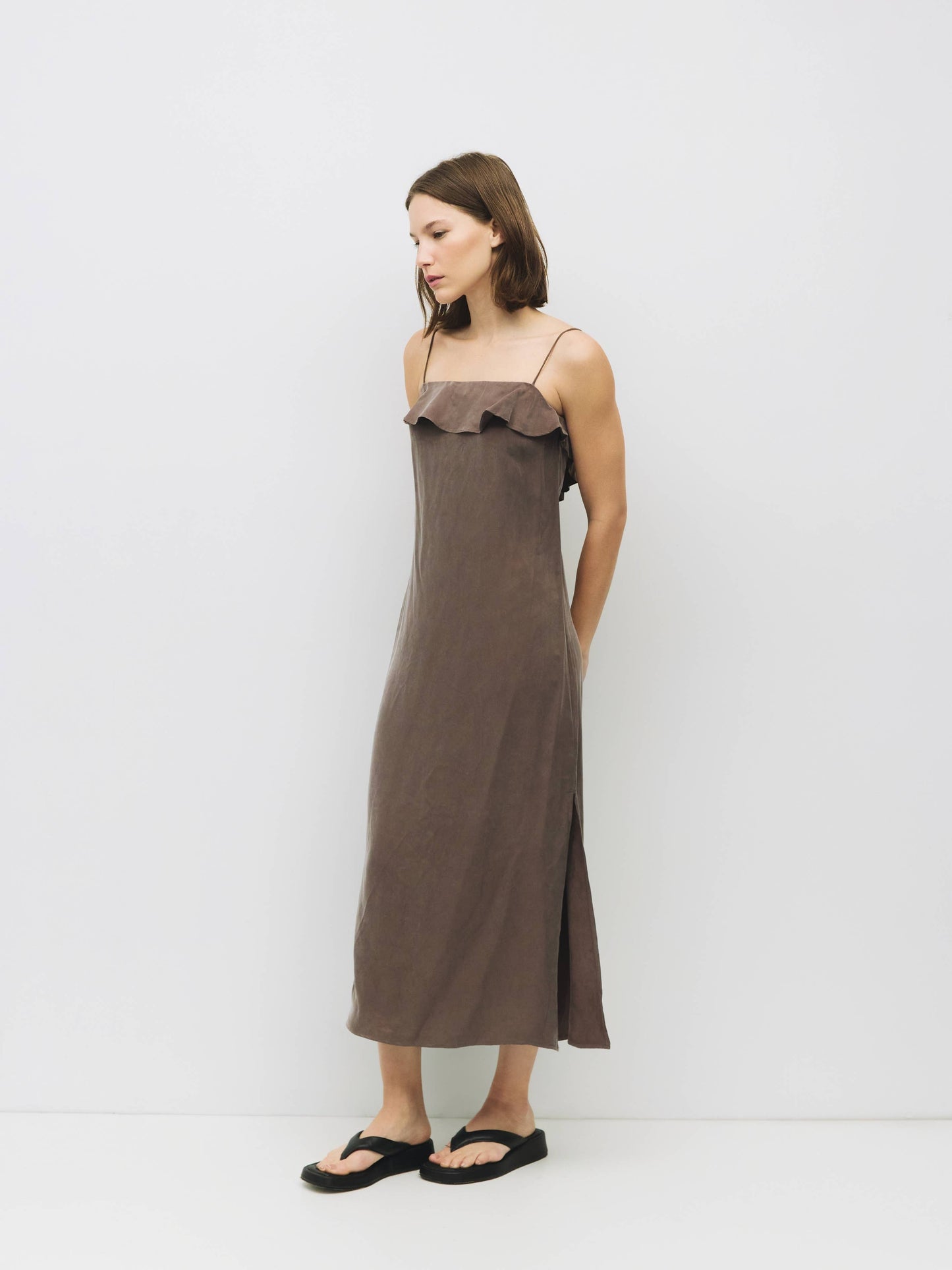The Marlowe Dress | Modal Ruffled Maxi Dress
