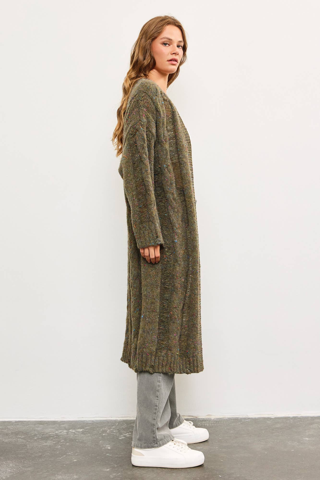 Cornelia Long Cardigan- Wheat