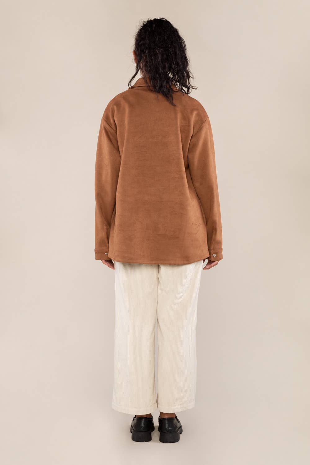 Willa Faux Suede Button Up Shacket