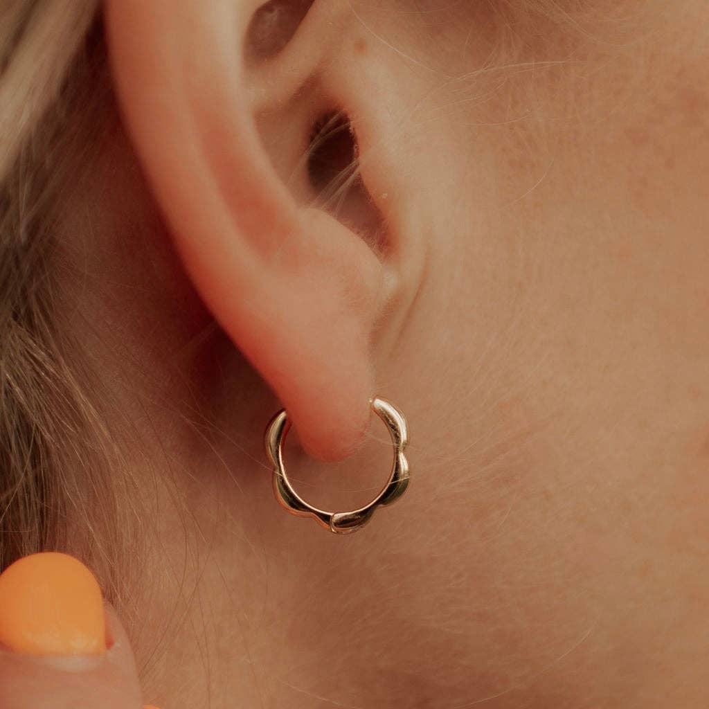 Lola Floral Hoop Earrings