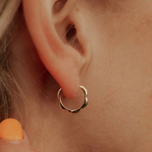 Lola Floral Hoop Earrings