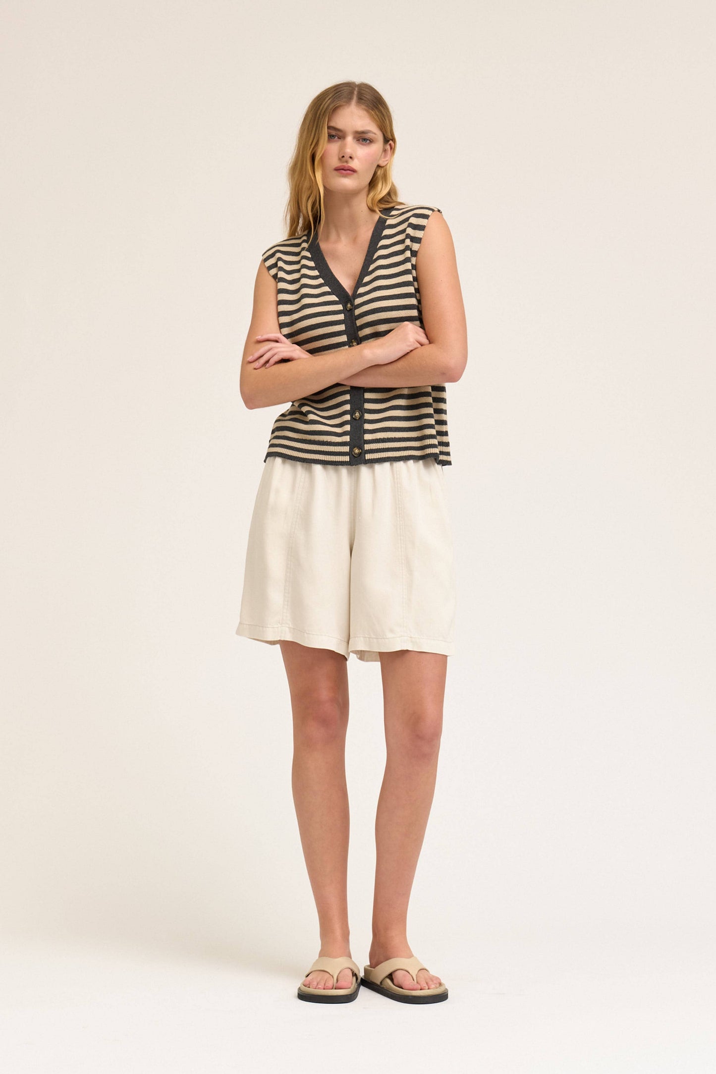 Sylvie Seamed Tencel Shorts