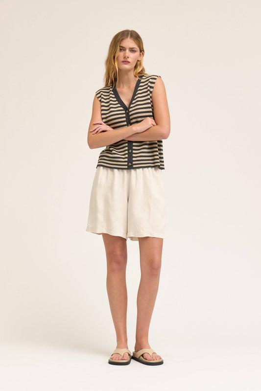 Sylvie Seamed Tencel Shorts