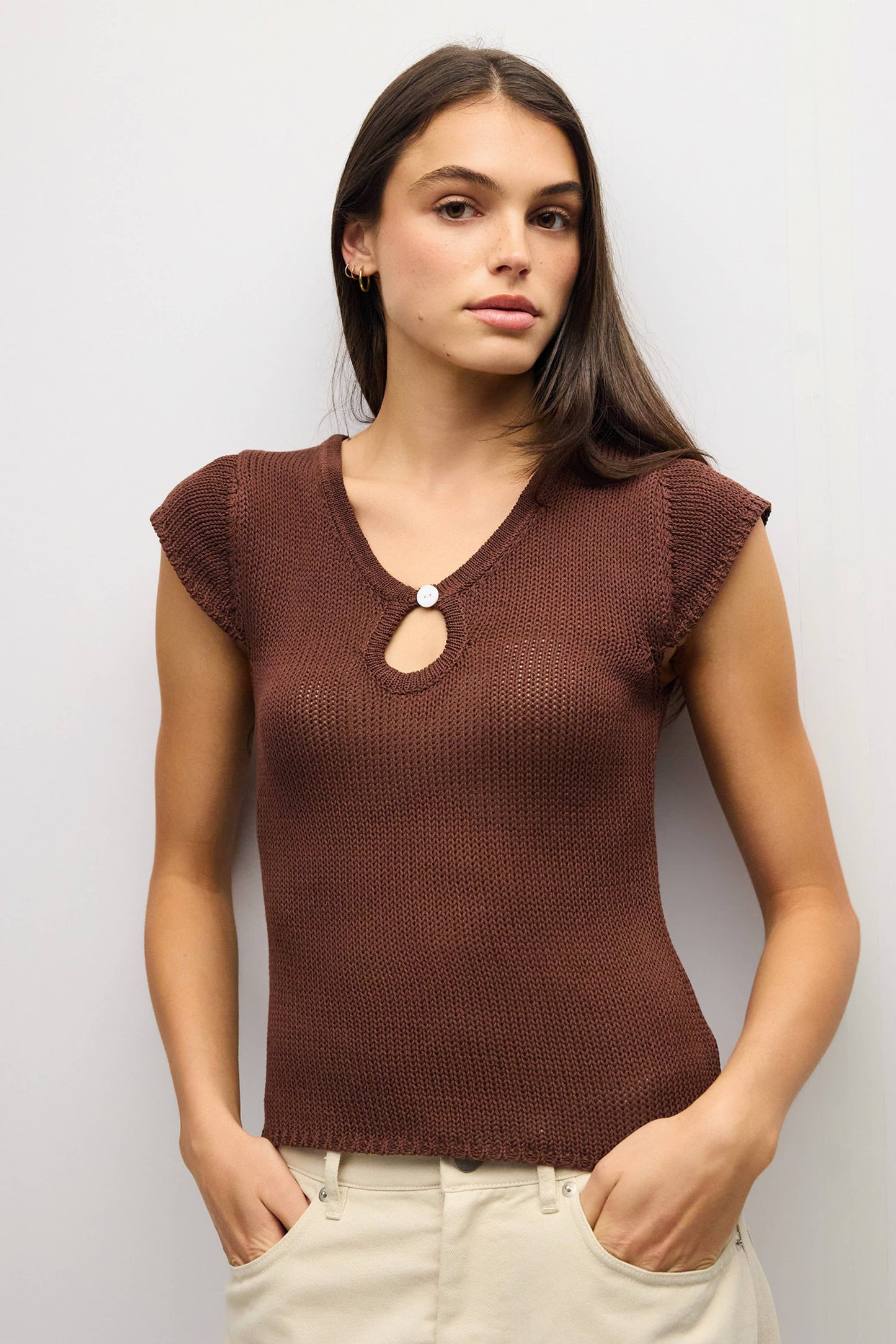 The Wesly Keyhole Knit Top