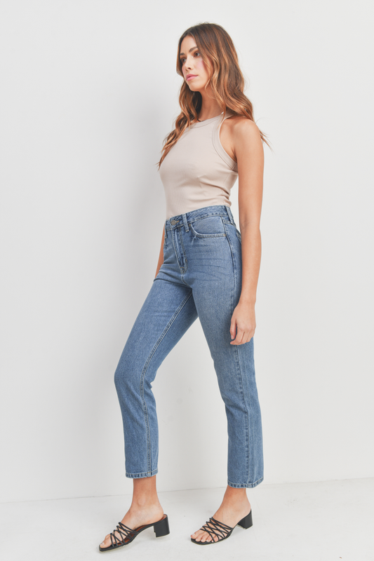 Darcy Non Stretch Mom Jean - Medium Wash