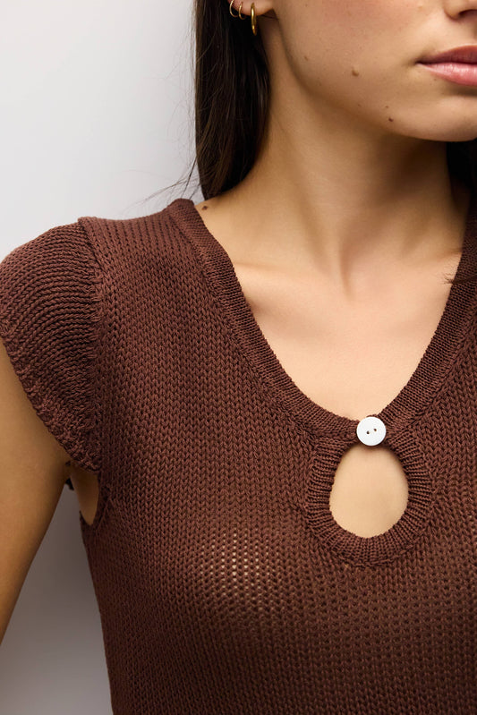 The Wesly Keyhole Knit Top