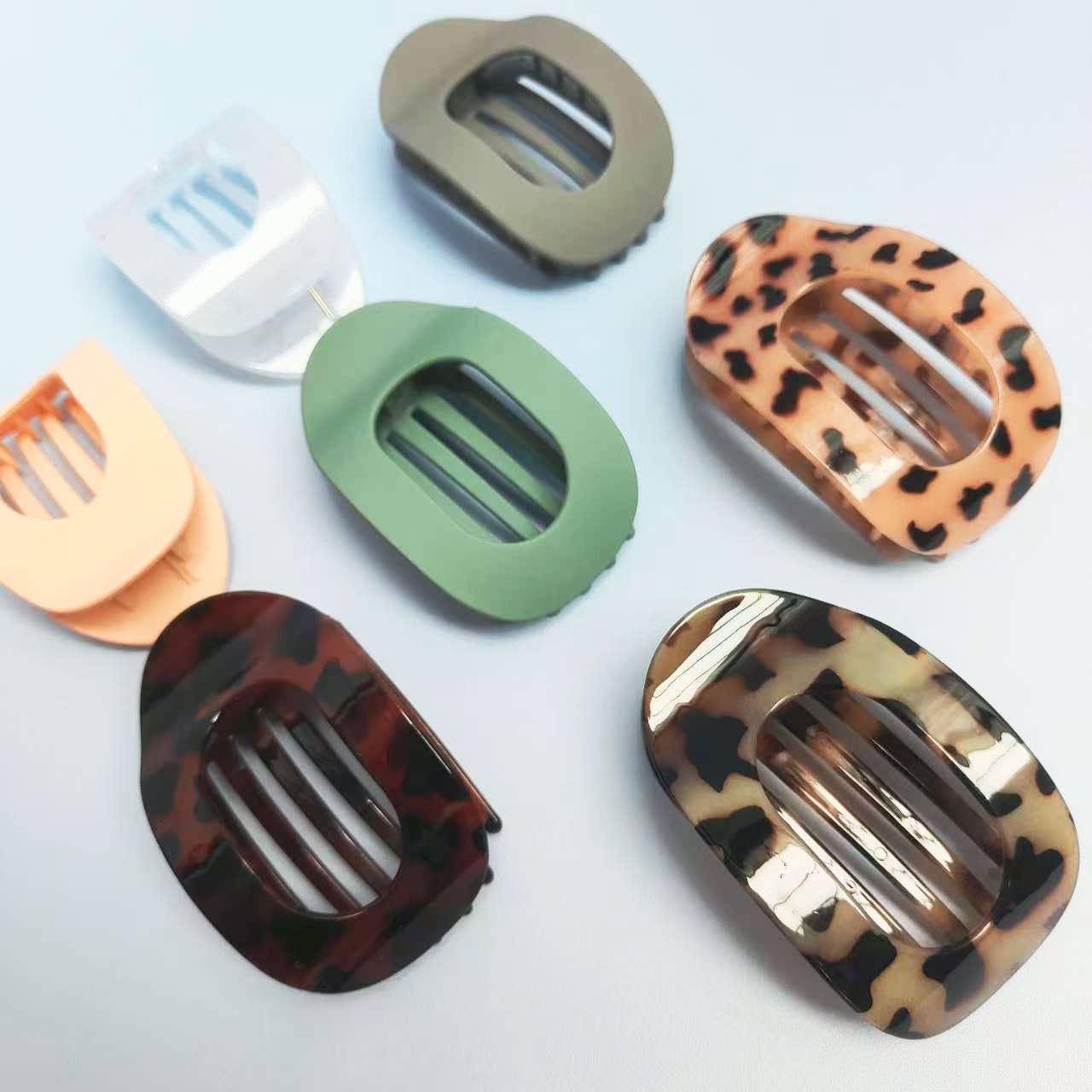 Oval Flat Hair Clip for Women