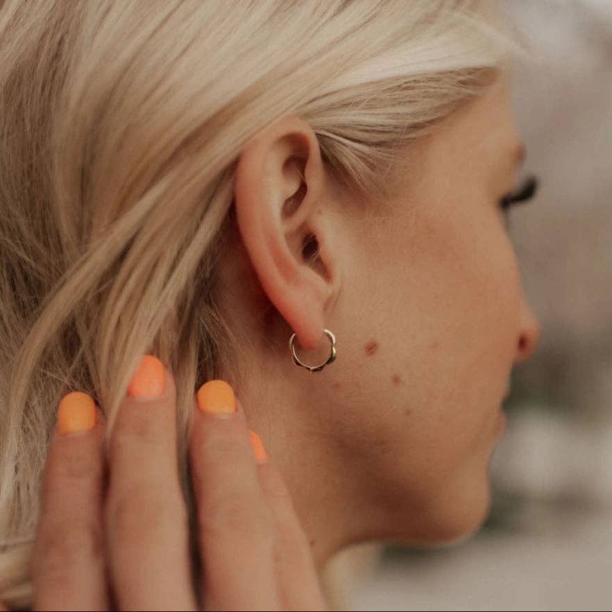 Lola Floral Hoop Earrings