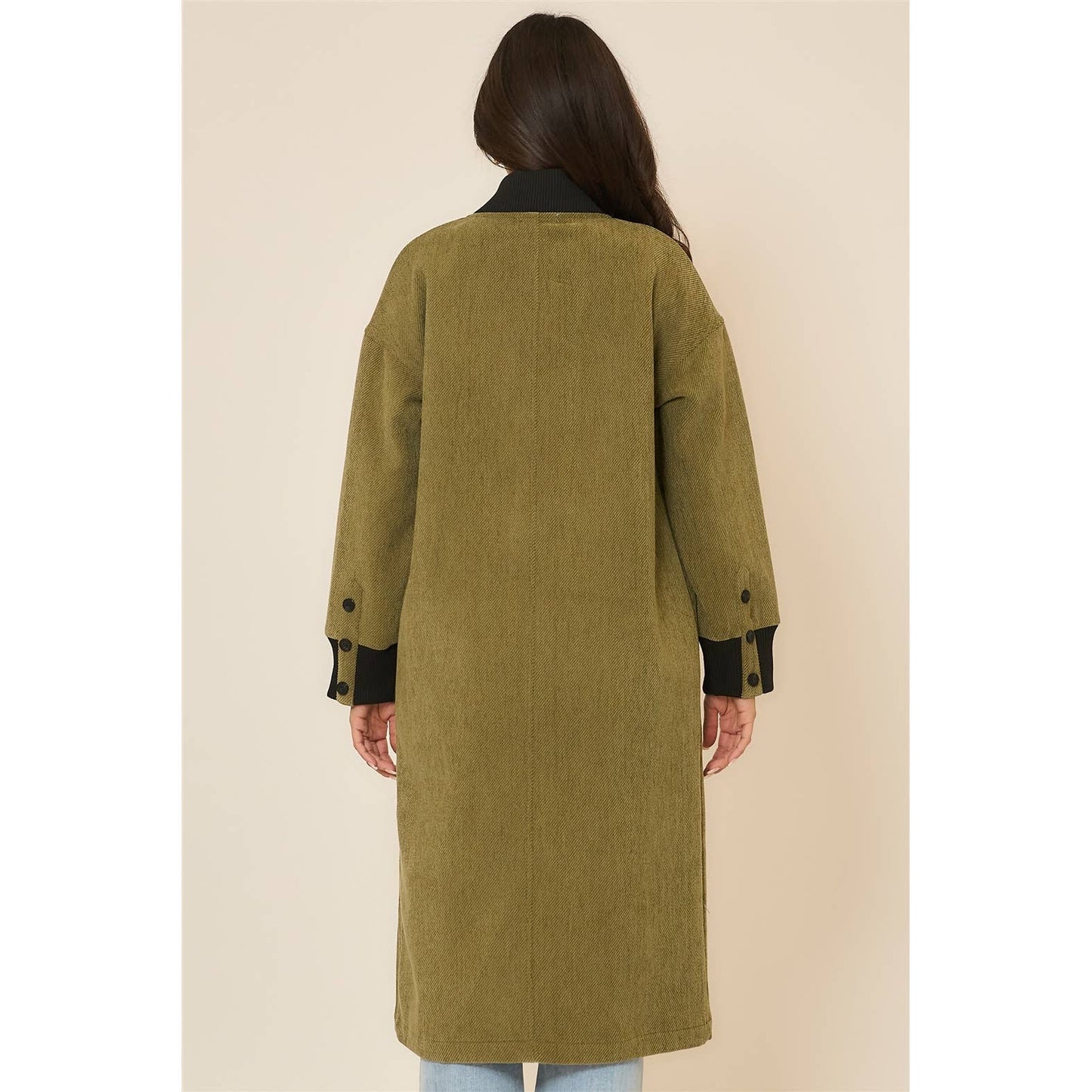Joann Corduroy Button Up Long Coat