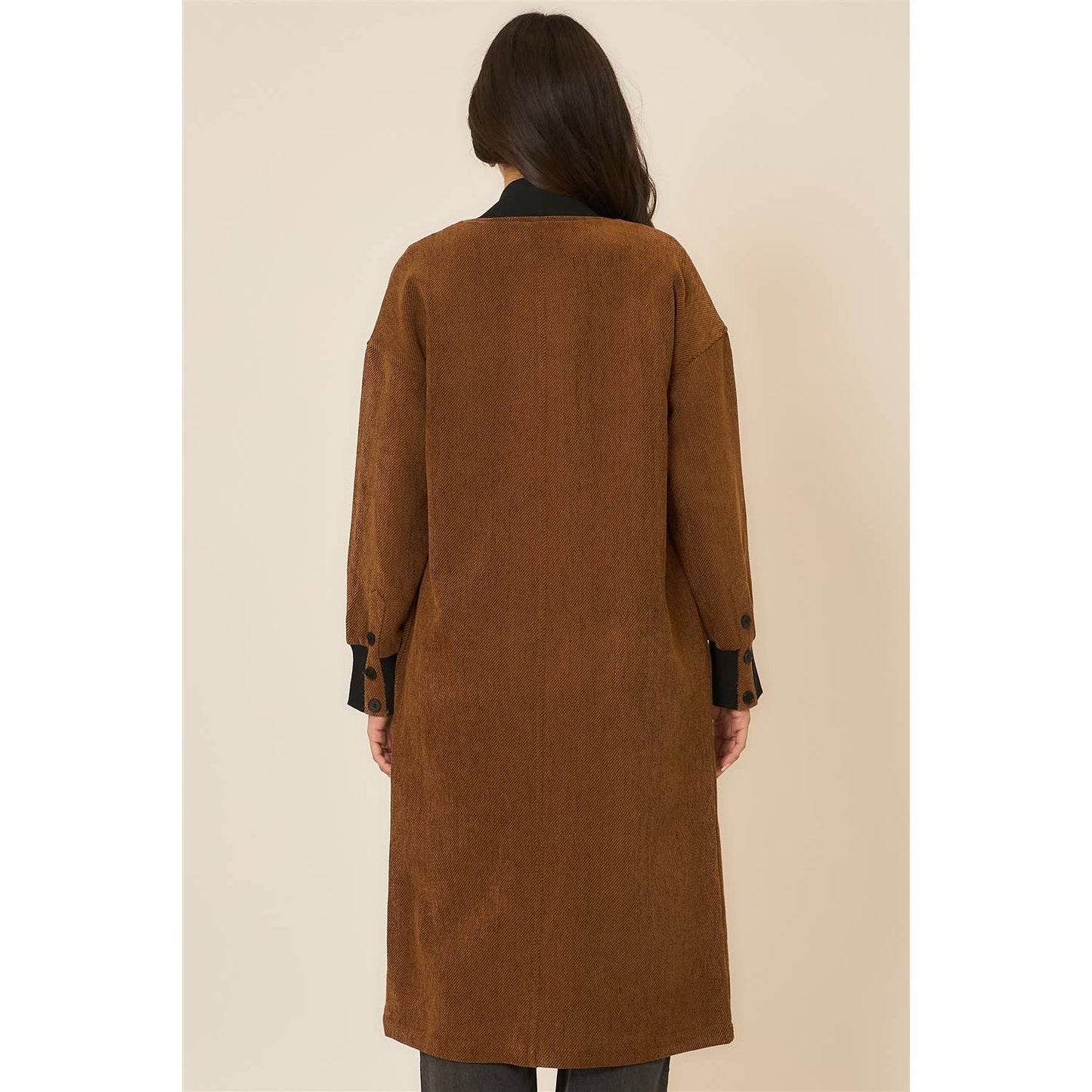 Joann Corduroy Button Up Long Coat