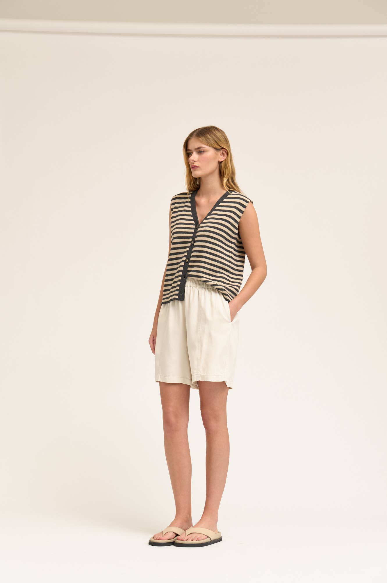 Sylvie Seamed Tencel Shorts