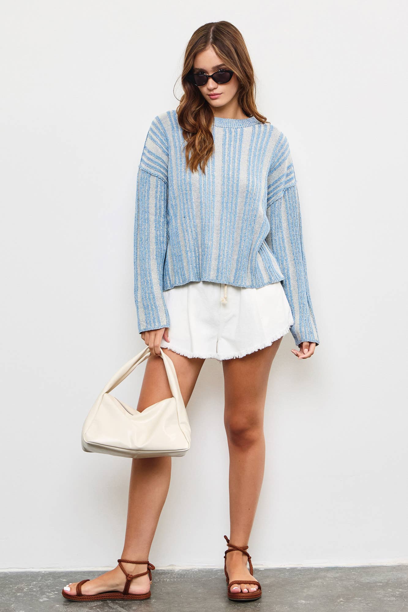 Waverly Textured Stripe Weave Sweater