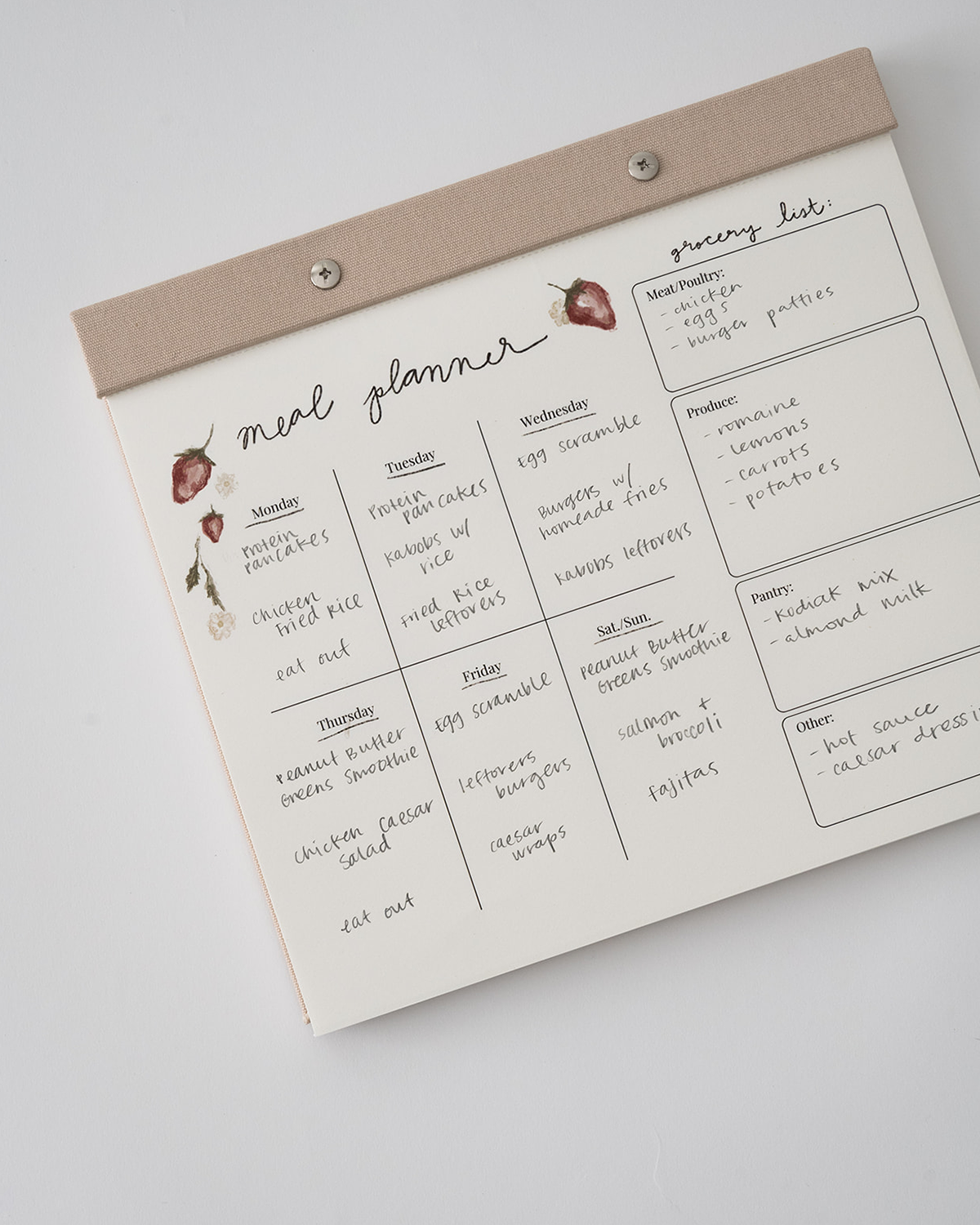Meal Planner Notepad