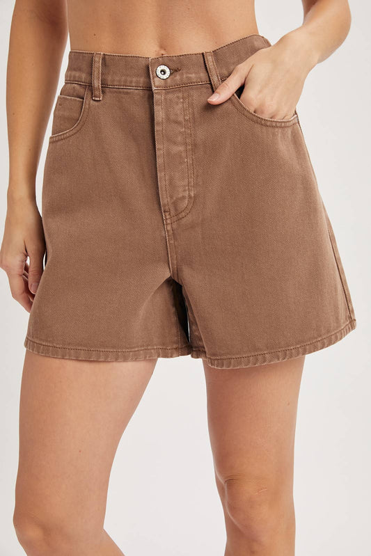 Austin Classic Cotton Mom Cut Denim Shorts