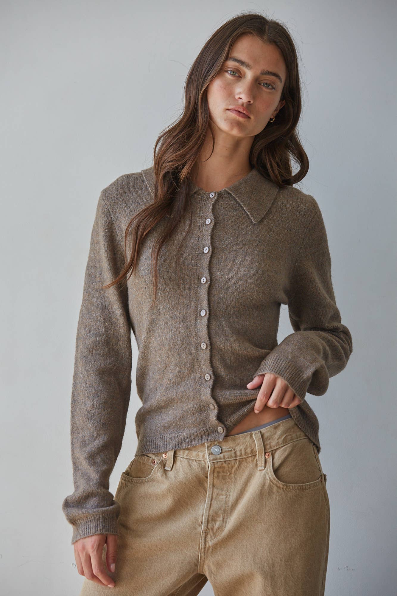 Helena Knit Button Down Cardigan