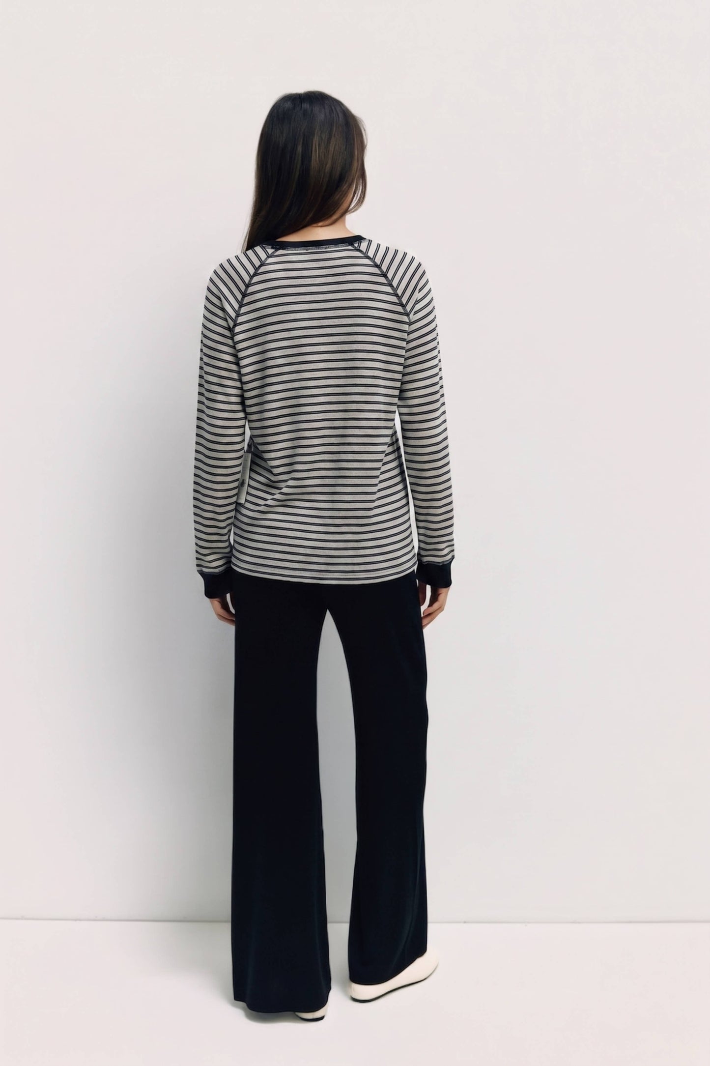 Joanna Striped Oversized Long Sleeve Top