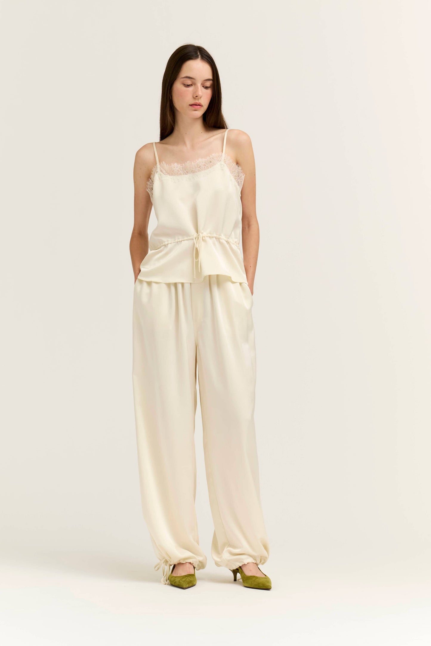 Riv Satin & Lace Adjustable Top