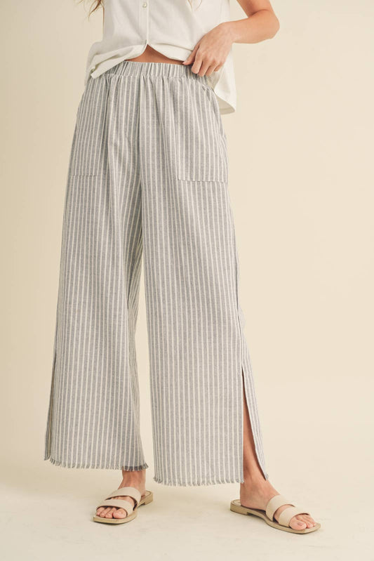 Cloud Striped Linen Pants